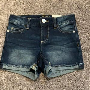 Girls justice denim shorts.